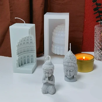 3D Buda Döküm Kalıp DIY Alçı Zanaat Buda Şekli Süslemeleri Kalıpları DIY Kek Süslemeleri İşçiliği Aksesuarları Cupcake İçin