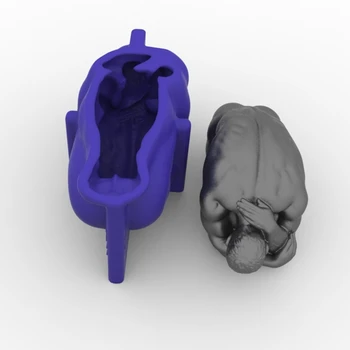 3D İnsan Vücudu Kalıp Mum silikon kalıp Büyük Fondan Kalıp Çikolata El Yapımı Mum Sabun Portre Alçı Kalıp Yapmak