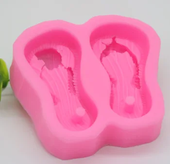 3D Terlik silikon kalıp Ayakkabı Polimer Kil Sabun Kalıpları Çikolata Şeker Gumpaste Kalıpları Parti Fondan Kek Dekorasyon Araçları 362