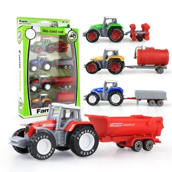 4 Adet Diecast Alaşım çiftlik traktörü oyuncak seti Mühendislik Araba Modeli Çiftlik Araçları Oyuncak Traktörler Araba Oyuncak Çocuk Çocuk Boys Hediyeler