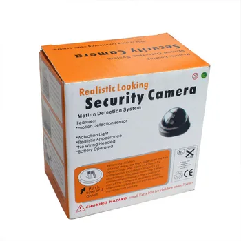 4 / Adet Yaratıcı Siyah Plastik Dome CCTV Kukla Kamera Yanıp Sönen Led Sahte Kamera Güç AA Pil İle Gözetim Güvenlik Sistemi