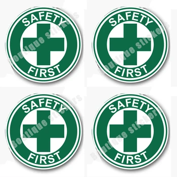 4 parça Güvenlik İlk Kask Sticker Kask Çıkartması Alet Kutusu Araba Pencere Kamyon yemek kabı özel etiket Su Geçirmez Kalıp kesim
