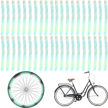 40 adet Araba Tekerlek Göbeği Sticker Yüksek Yansıtıcı Şerit Ta pe Gece Sürüş Güvenliği İçin Aydınlık Etiket Motosiklet Araba Bisiklet bisiklet