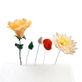 40 adet Fondan Kek Şeker Çiçekler Modelleme Tel Kil Bebek Şeker Çiçek Fondan Tel Gumpaste Aracı Dia 06/0.8/1/1.2/1.4/1.6/1.8 mm