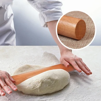 40 cm Yapışmaz Oklava Kek Fondan Pasta Ahşap Kabartmalı Oklava 30 cm Mutfak Kek Rulo El Sanatları Ekmek Aracı