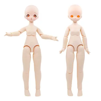 40cm Anime Bebek Oyuncak 1/4 Bjd Giyinmek Bebek Aksesuarları Çok eklemli Hareketli Kız Vücut SD Makyaj Bebek Kafası