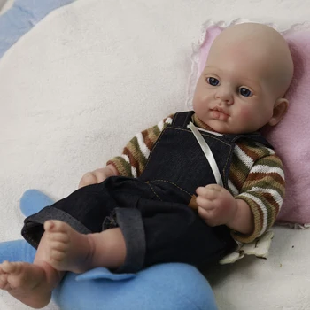 40cm Yeniden Doğmuş Bebek Bebek 3D Yumuşak Dokunmatik Gerçek Erkek Kız Yenidoğan Tam El Yapımı Çocuklar Hediye çocuk oyuncağı 100 % Silikon Tam Vücut Bebek Bebek