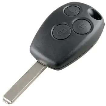 433MHz 3 Düğme Araba Uzaktan Anahtar Fob ile PCF7947 Çip ve VA2 Bıçak Anahtarsız giriş Verici Kangoo II Renault Clio III Otomatik