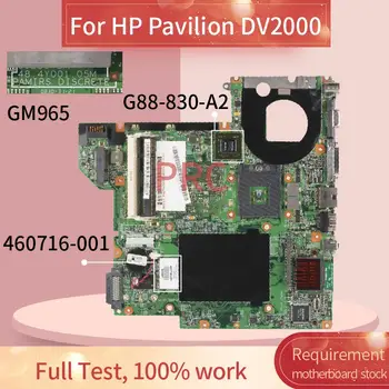 460716-001 460716-501 HP Pavilion DV2000 Laptop anakart 06228-5 GM965 G88-830-A2 DDR2 Anakart