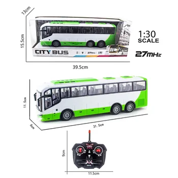 4CH elektrikli kablosuz uzaktan kumanda otobüs ışık simülasyon okul otobüsü tur otobüsü modeli oyuncak