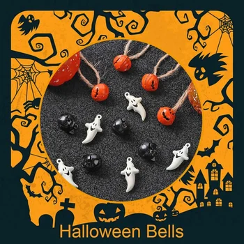 5 adet / grup Kedi Hayalet Dıy Cadılar Bayramı Çan Kolye Kabak Kafa Bells Ağacı Süslemeleri Asılı Oyuncaklar Çocuklar İçin