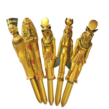 5 adet Yaratıcı Tükenmez Kalem Mısır Karakter Firavun Şekilli Zanaat Tükenmez Kalem Promosyon Etkinliği Hediye Ev Mağaza
