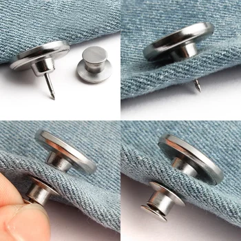 5 takım Düğmeleri Kot Ücretsiz Dikiş Tırnak çıtçıt Metal Pantolon Düğmeleri Giyim için Mükemmel Uyum Ayar Düğmesi