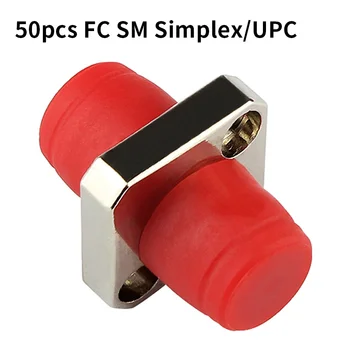 50-200 adet / grup FC UPC / APC Tek Modlu Fiber Optik Adaptör Simplex Küçük D / Kare Tipi Dairesel Flanş Fiber Çoğaltıcı Adaptörü