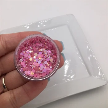 50 g / torba Nail Art Yağlıboya Etkisi Tıknaz Glitter Toz Süs Karışık Şekil Lehçe Çivi Holografik Manikür Dekorasyon Seti