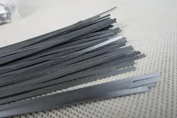 50 Şeritler Siyah PVC gitar bağlama, Önlemler 2mm x 0.5 mm kalın ve 1650mm uzun