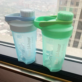 500ML Su Şişesi İçecek Plastik Sızdırmaz Spor Karıştırma Kabı Protein Shaker Su Şişeleri Kızlar için Mutfak Drinkware BPA ÜCRETSİZ