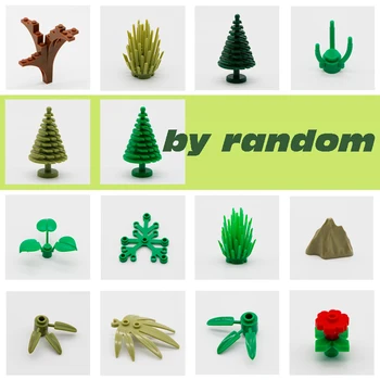 50g Ağacı Bitki Yaprak Aksesuarları Parçaları Yapı Taşları Uyumlu Çim Çalı Orman Şehir Arkadaşlar MOC tuğla oyuncaklar Çocuklar İçin