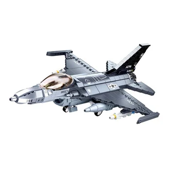 521 Adet Askeri F16 Fighter Blok Seti ABD Falcon Uçak Modeli Modern Savaş Yapı Tuğla Oyuncaklar Çocuklar İçin Noel