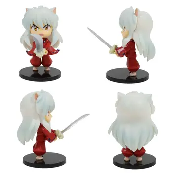 6 adet / 1 takım 10 CM Sıcak Anime Inuyasha Şekil Kawaii Karakter Sesshoumaru Higurashi Kagome Statik Modeli PVC Oyuncaklar Koleksiyon Doll