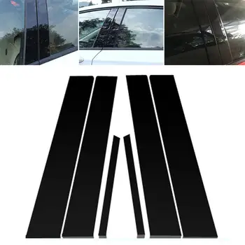 6 Adet Merkezi BC sütun çıkartmaları Honda Civic 2006-11 İçin Ayna etkisi Pencere Pillar Mesajları Kapak Trim için Honda Civic 2006-11 Yeni