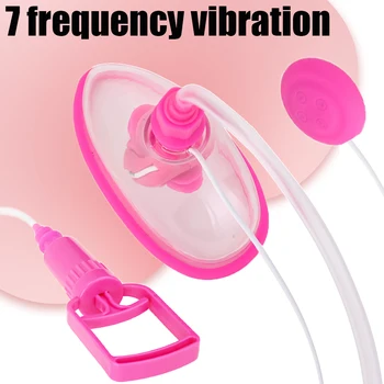 7 Hız Pussy Pompa Vajina Klitoris Enayi Kadınlar için Titreşimli Klitoris Vibratör Meme Büyütme Vakum Pompası Kapağı Yetişkin Seks Oyuncakları