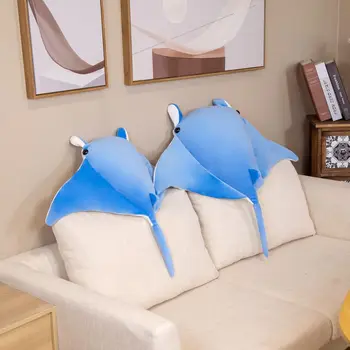70/90 cm Karikatür Balık Manta Ray peluş oyuncak Manta Ray Peluş Yastık Dolması Yumuşak Deniz Yaratık Bebek Hediye Yatak Odası Kanepe Dekorasyon