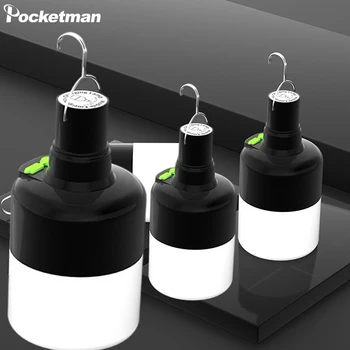 8000LM cep LED ampuller kamp lambası acil ışık açık gece Maket asılı lambalar USB şarj edilebilir Lanterna balıkçılık