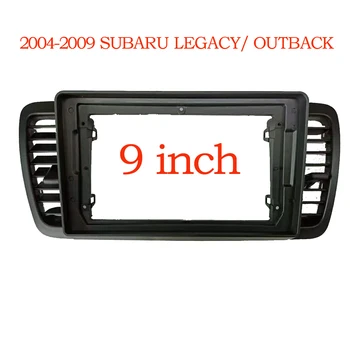 9 İnç 2 Din Araba Stereo Radyo Ön Panel Oynatıcı DVD Adaptörü Çerçeve Paneli Sol direksiyon Subaru Outback Legacy 2004-2009