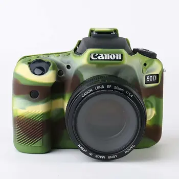 90D Kamera silikon kılıf Vücut Kapak Koruyucu Canon 90D DSLR kamera çantası