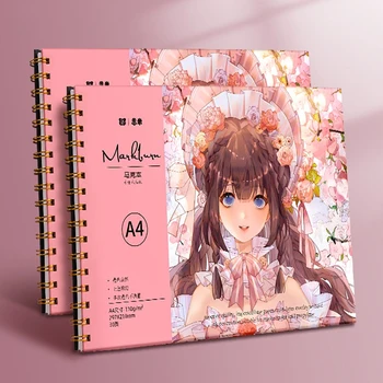 A4 / 8k Anime Kalınlaşmış İşareti Kitap Kroki Komik boş kağıt defter El boyalı Çizim Öğrenci Sanat Malzemeleri Kırtasiye