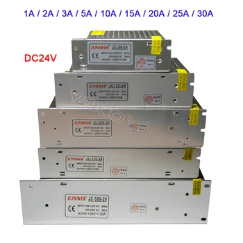 AC110V 220 V DC 24 V Anahtarlama güç kaynağı adaptörü 1A 2A 3A 5A 10A 15A 20A trafo sürücüsü 24 V LED şerit ışık