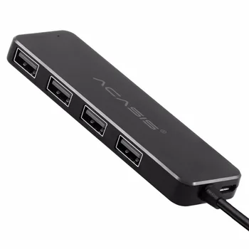 Acasis USB 2.0 3.0 Kompakt Taşınabilir Yüksek Hızlı HUB Desteği Çoklu USB Karar Hub PC Laptop için 4 Port Uzatma Adaptörü