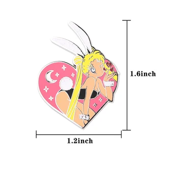 AD849 Patchfan Komik Anime Sevimli Kız Emaye Pimleri ve Broşlar Yaka Pin Sırt Çantası Rozeti Giyim Dekorasyon Hediyeler