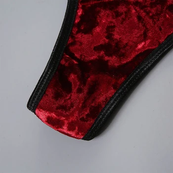 Aduloty Yeni Sıcak Satış Erotik İç Çamaşırı Seksi Büyük Kırmızı bayan Seksi İç Çamaşırı Üç Parçalı Tanga Çelik Halka Olmadan Jartiyer Bacak Döngü