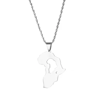 Afrika harita kolye zincir kolye Afrika takı kadın erkek için