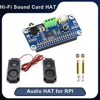 Ahududu Pi 4 Hi-Fi Ses Kartı ŞAPKA WM8960 Stereo Kodlama Çözme Sürücü Hoparlörler Müzik Çalmak için Ücretsiz RPI 4B 3B+ 3B Sıfır