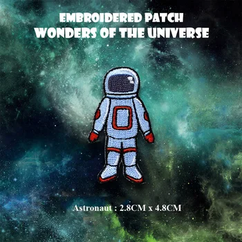 AHYONNIEX 1 Adet Kozmik Yıldız Astronot Giyim için İşlemeli Yama Sopa Çiçek Aplike Yama Kot giysi etiketi