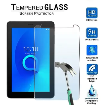 Alcatel one Touch için 1T 7-9H Premium Tablet Temperli Cam Ekran Koruyucu Film Koruyucu Güvenlik Kapak