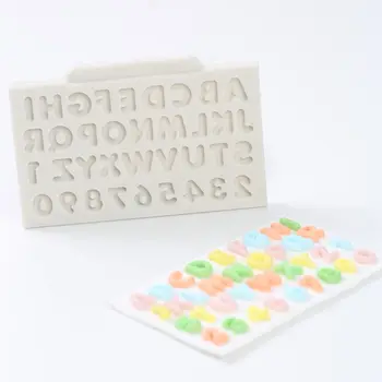 Alfabe Mektubu Numarası Kek Kalıbı DIY Silikon Bakeware Çikolata şekerleme kalıbı pişirme kabı El Yapımı Aracı