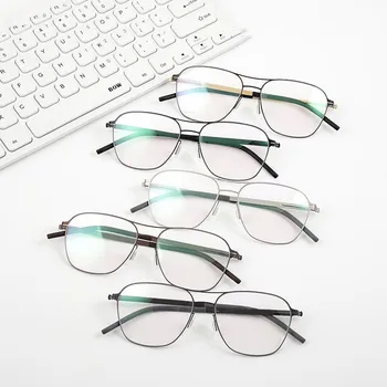 Alman Marka Gözlük Çerçeve Erkekler Tıbbi Havacılık Paslanmaz Çelik Vintage Gözlük Kadınlar Hafif Gözlük YONDUNG