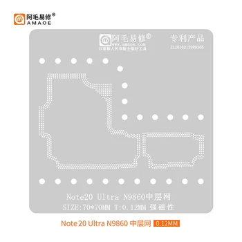AMAOE Orta Katmanlı Reballing Stencil Şablon Samsung Not 20 Ultra N9860 SM-N981U SM-N981N SM-N9810 N981U N981N N9810