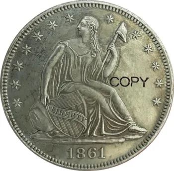 Amerika Birleşik Devletleri Konfederasyon Amerika Birleşik devletleri 1861 Konfederasyon Yarım Dolar Liberty Oturmuş 1/2 Dolar 90 % Gümüş Kopya Paraları