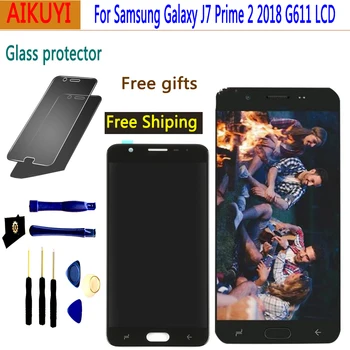 AMOLED J7 Başbakan 2018 G611 Samsung Galaxy J7 Başbakan 2 2018 G611 G611F dokunmatik LCD ekran Ekran Değiştirme