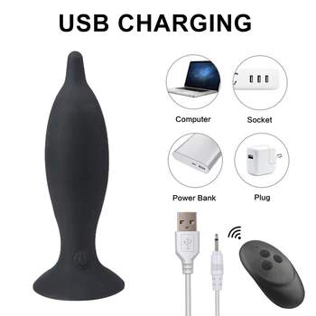 Anal Plug Vibratörler Kadınlar İçin prostat masaj aleti Masturbators Kablosuz Uzaktan Kumanda Yapay Penis Vibratörler anal tıkacı Seks Oyuncakları