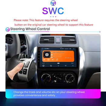 Android otomobil radyosu Suzuki SX4 2006-2013 Fiat Sedici 2005-İçin Carplay 4G Araba Multimedya GPS 2din autoradio