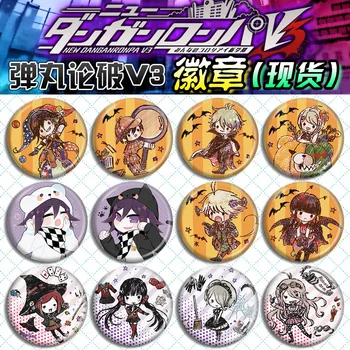 Anime Danganronpa V3: Öldürme Harmony Kokichi Oma Saihara Syuichi Amashi Rantaro Akrilik Düğme Metal Rozeti Çevre Ürünleri