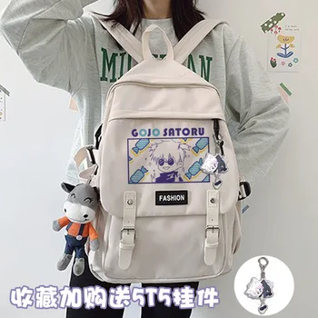 Anime Jujutsu Kaisen Gojo Satoru Yüksek Kapasiteli Sırt Çantası Schoolbag laptop çantası omuzdan askili çanta Moda Öğrenci Sırt Çantası Cosplay