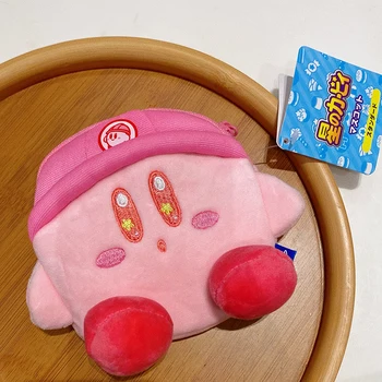 Anime Kirby Aksiyon Figürleri Modeli peluş oyuncaklar Çocuklar için Kawaii Pembe Kirby Karikatür İki Boyutlu Çevre Birimleri Peluş bozuk para cüzdanı