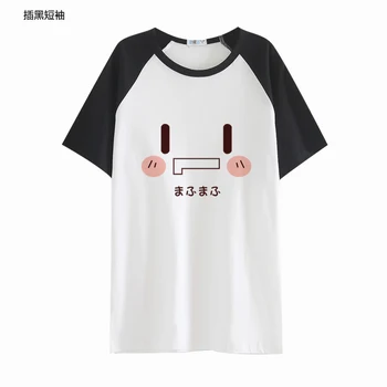 Anime nico mafumafu Cosplay T-shirt Rahat Polyester Kısa Kollu Sevimli Baskı Harajuku Tarzı T-Shirt Boyutu S-2XL